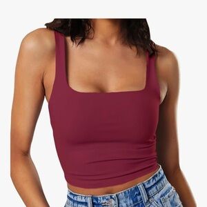 Amazon Women's Maroon Crop Top